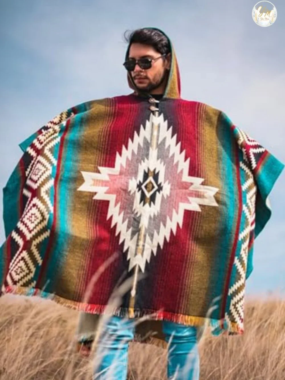 Handmade Alpaca Wool Poncho with Hood, Ecuadorian Gaban, Warm Winter Wrap